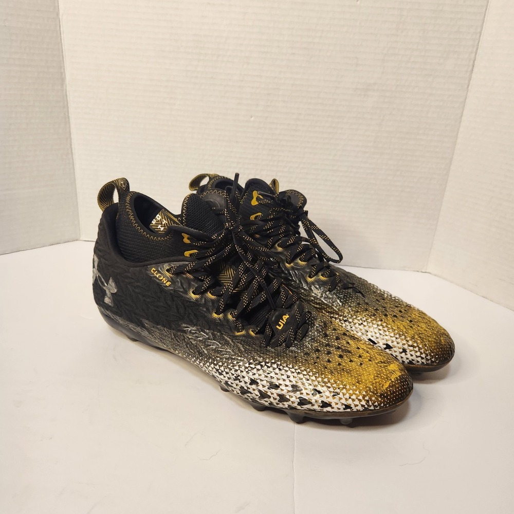 Under Armour Spotlight Clone Men's Football‎ Cleats Size 13.5 Yellow And Black